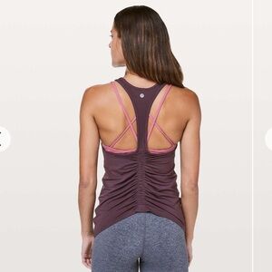 (4) Lululemon Deep Stretch Racerback Arctic Plum Purple Small Modal Tank Top